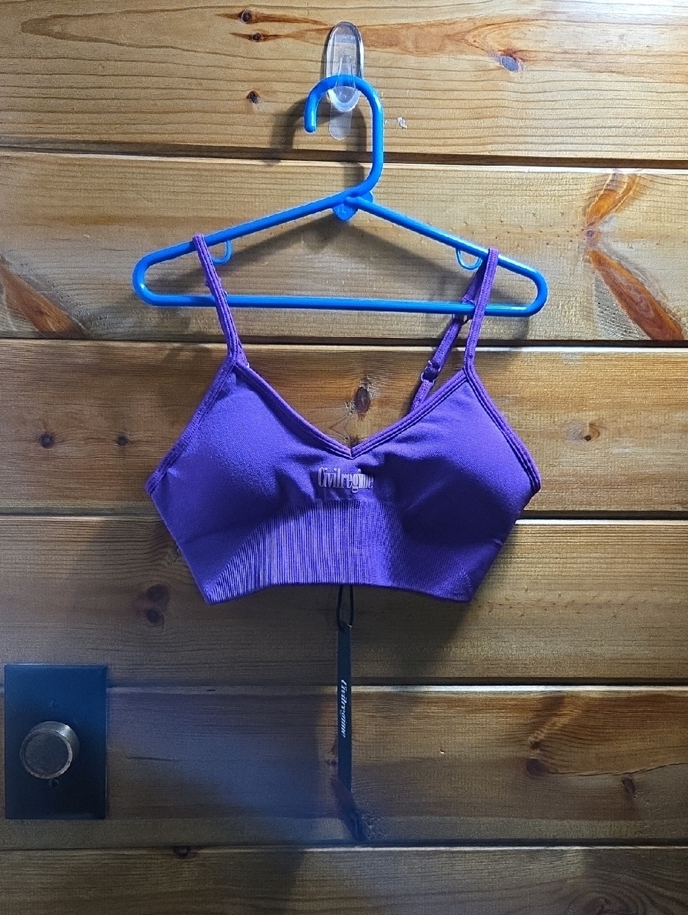 Civilregime NWT Purple Kelly Seamless Bra with Adjustable Straps 0540